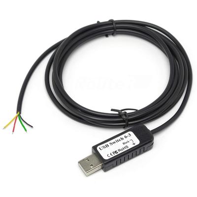 Root R Многофункциональный USB-кабель-переключатель для самодельного устройства ввода для 3 переключателей RI-SWCB3
