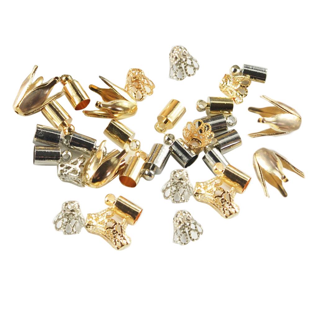 100 шт. смешанной формы, цветочная чашка ручной работы, колпачок из бисера, торцевая фурнитура для ювелирных изделий