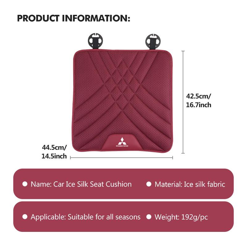dnsh2 Car Styling Seats Cushion Ice Silk Elevating Pad Increase Cushion For Mitsubishi Outlander Lancer Eclipse Mirage Xpander Attrage