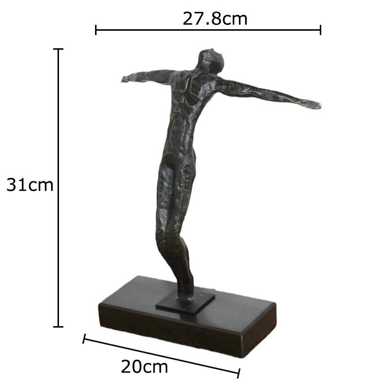 Diving Athletes Abstract Figures Statue Desk Decoration Creative Character Metal Sculpture Ornaments Room Aesthetics Decor