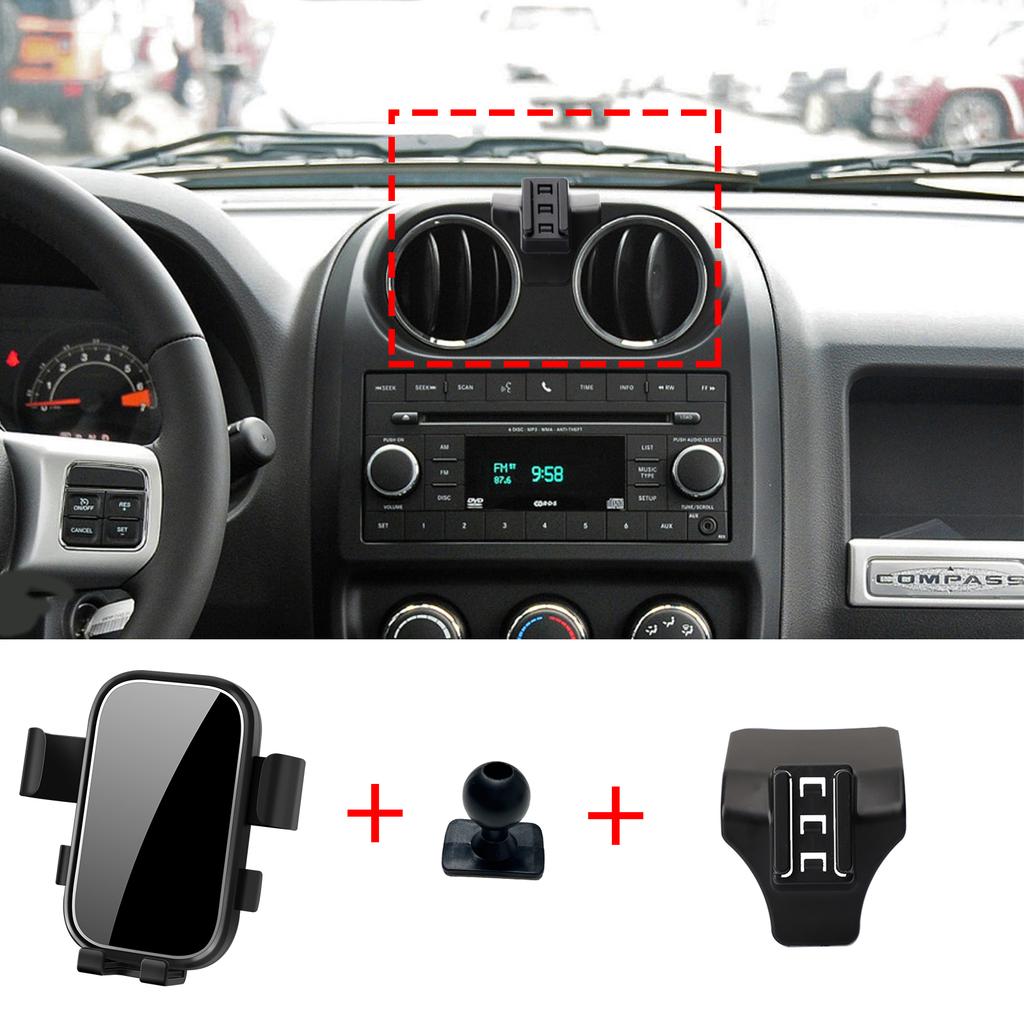 Car Mobile Phone Holder for Jeep Compass MK49 2010~2016 GPS Bracket Accessories Navigation Stand Auto