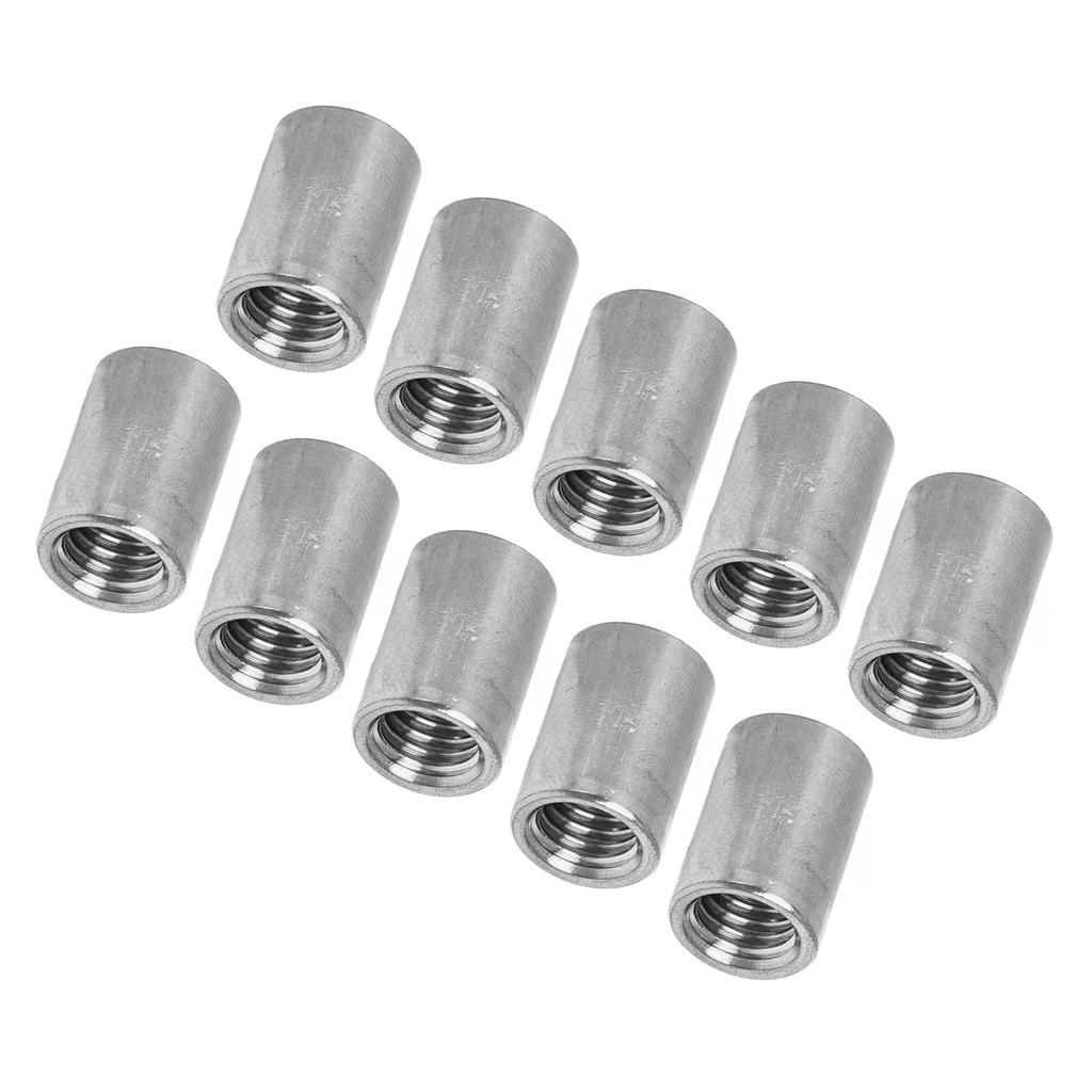 10 ШТ. Круглые соединительные гайки из нержавеющей стали 304 с внутренней резьбой, цилиндрические соединительные гайки для ремонта