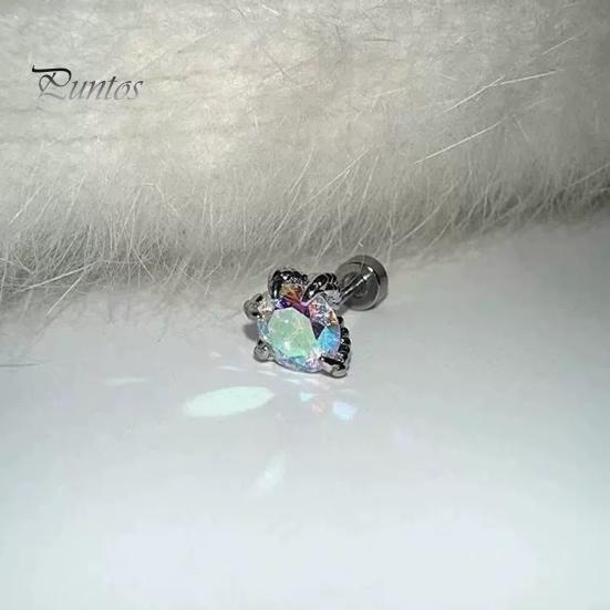 1 шт. серьги-гвоздики в форме драконьего когтя с кубическим цирконием, серьги-гвоздики из гальванического сплава, украшения для мочки уха для свиданий, повседневной носки, банкета, танцев