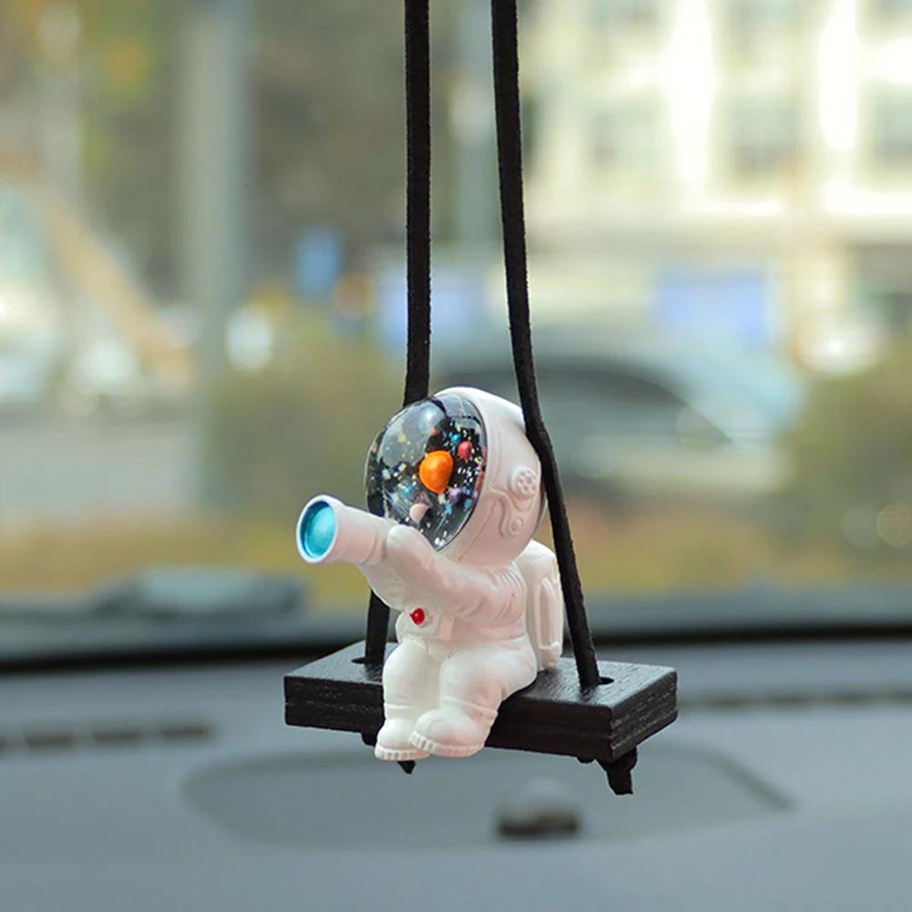 Автомобильные качели подвеска астронавт зеркало заднего вида подвесные украшения качели астронавт подвеска автомобильные украшения аксессуары