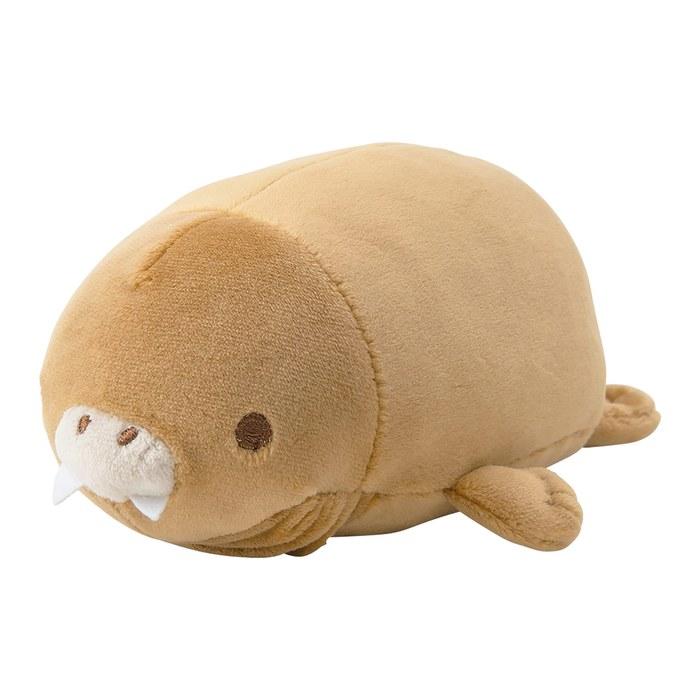 Libu Hato Mascot Marshmallow Aquamie Walrus (Approx. 11cm Length) Plush Toy, Fluffy 98206-31