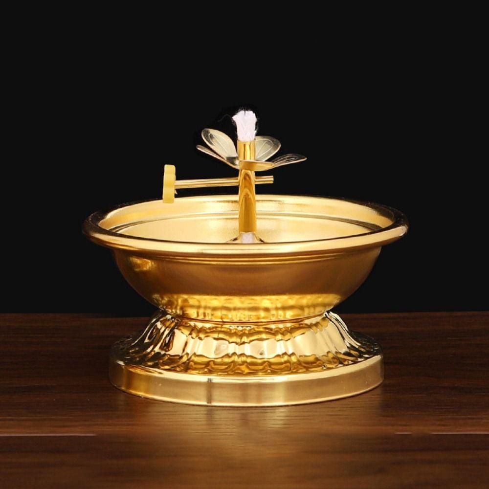 Нескользящий подсвечник для масляной лампы Изысканные украшения для масляной тарелки Винтажная масляная лампа из цинкового сплава Декор для лампы