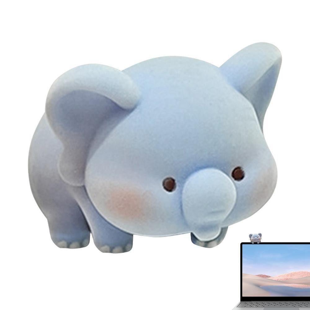 Flocking Computer Monitor Topper Panda Dog Pig Center Console Doll  Desk Decoration