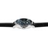 Montre bracelet - Q&amp;Q - 36 mm - Cadran bleu - Bracelet simili cuir noir - Étanchéité 3 ATM
