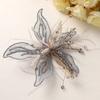 Feather Pearl 3D Organza Flower Patch Twisted Wire Lace Studded Patch Multi-layer Crystal Flower Applique Decorative