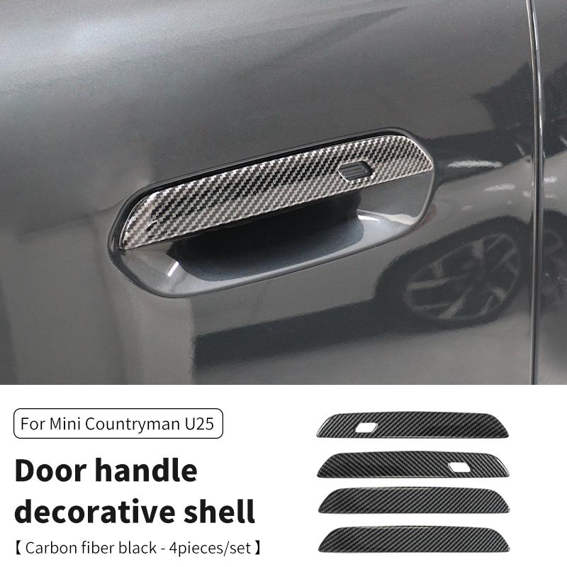 Car Door Handle Sticker Exterior Trim Cover For Mini Countryman U25 2024 2025 ABS Car Exterior Door Handle Bowl Decorative Shell