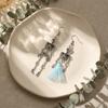 Halloween Vintage Skeleton Skull Dangle Earrings Necklace for Women Men Goth Punk Gothic Asymmetrical Earrings Party Jewelry
