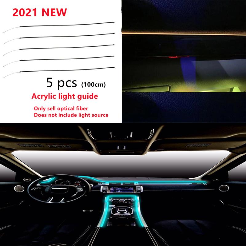Акриловое оптоволоконное освещение RGB окружающее освещение Звуковое управление с 12 В прикуривателем Авто Интерьер Декоративная атмосфера