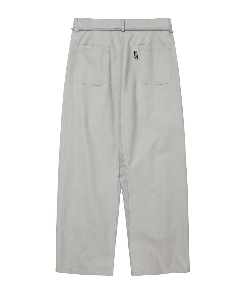AJOBYAJO Dual Fabric Hybrid Pants [Melange Grey]