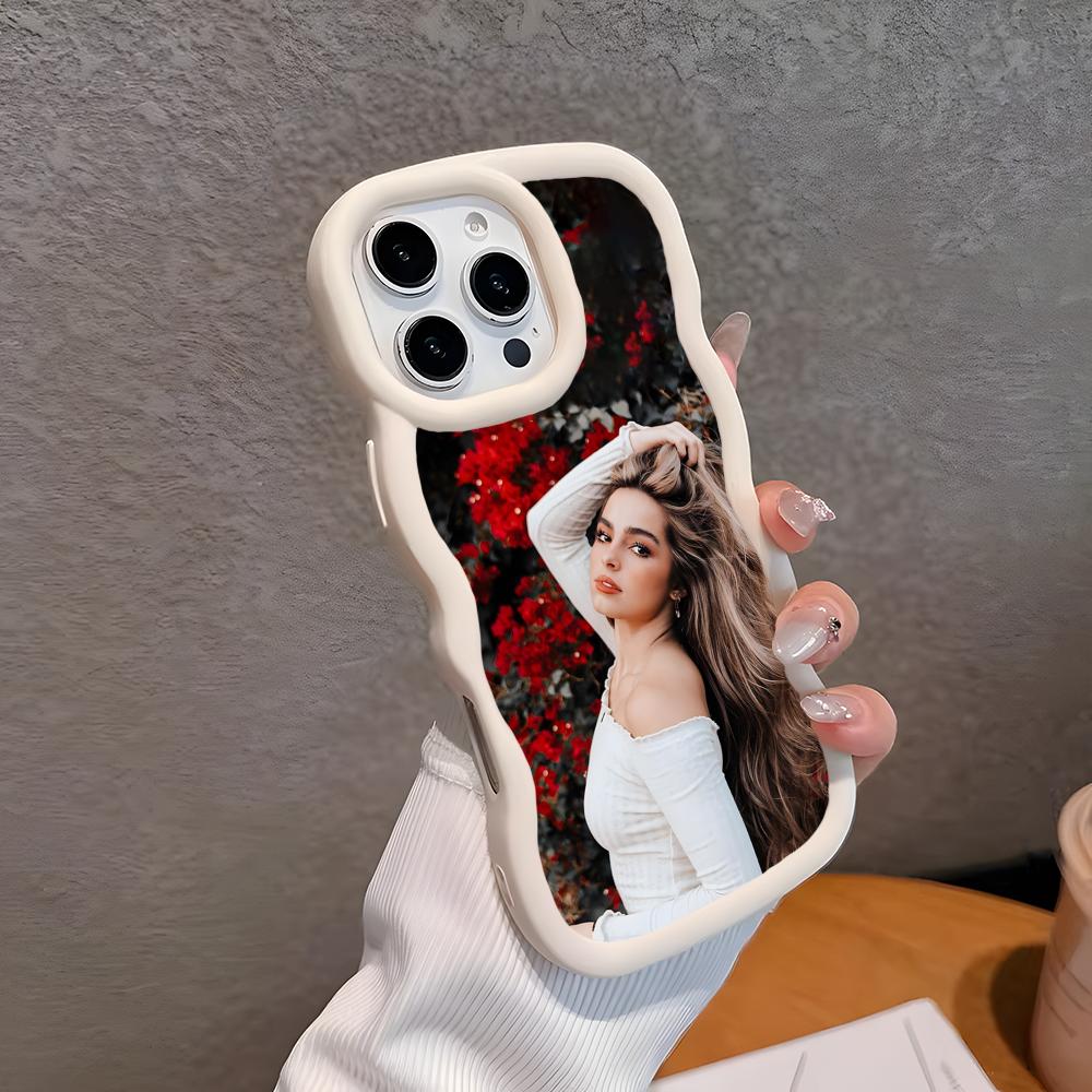 Чехол для мобильного телефона Addison Rae для iPhone 17 16 15 14 13 12 11 Air Pro Max Plus Волнистый край ТПУ Цветная Обложка Обложка Красивый Роскошный