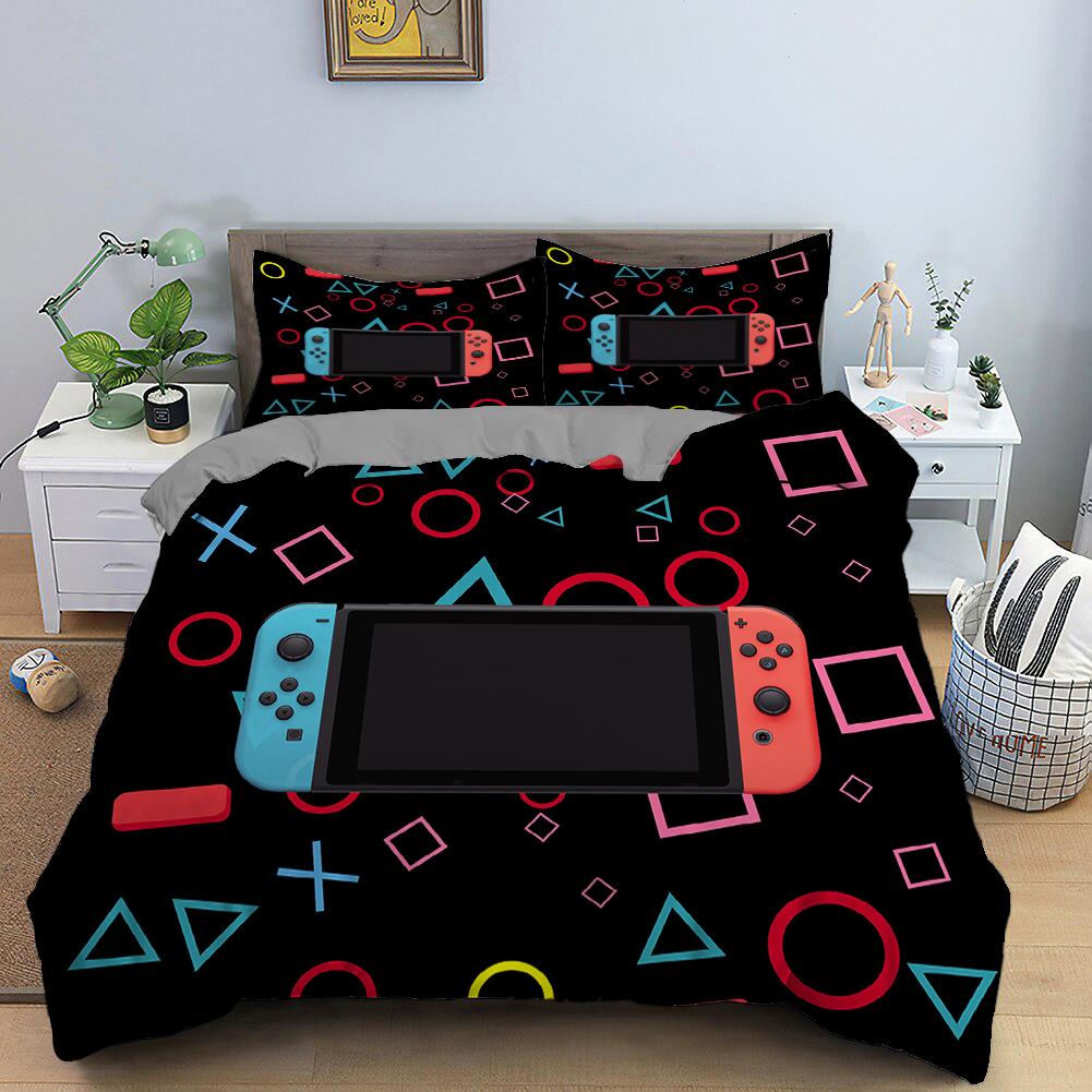 RunGrape Комплект постельного белья с пододеяльником Двуспальный Полуторный Квинсайз Кингсайз 240x220 Скандинавский Чехол на кровать 135 Евро Постельное белье Игровое Постельное белье 200x200