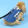 Pet Rabbit Clothes Denim Jacket Coat Small Animal Harness Leash Vest Bag Hat Set for Ferret Bunny Hamster Small Pet Supplies