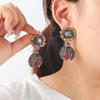 Exaggerated Big-name Insects Full of Diamonds Autumn Earrings Flower Bohemian Retro Earrings