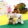 1pcs Mini Plush Bear Toys Small Pendant Cute Bowknot Solid Color Bears Doll Soft Stuffed Toy for Kids Girls Gift 10CM