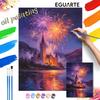Набор для цифровой живописи маслом ручной работы DIY painting замок фейерверк озеро пейзаж домашний декор painting