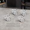 4pcs 10mm Ball Stud Ball Stud Brackets Zinc Plated Steel L-Type Brackets  Gas Spring Struts