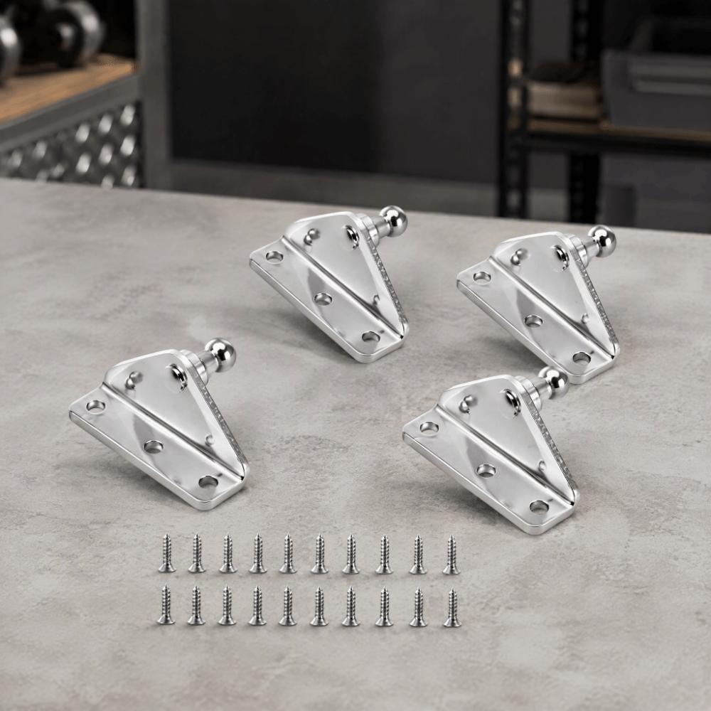 4pcs 10mm Ball Stud Ball Stud Brackets Zinc Plated Steel L-Type Brackets Gas Spring Struts