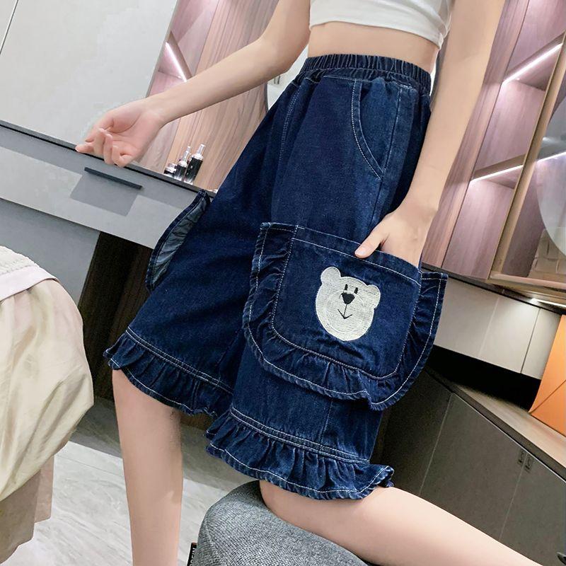 Ковбойские шорты женские летние шорты длиной пять дюймов свободные широкие штанины с высокой талией плюс размер женская одежда