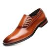 Men's Casual Business Shoes Microfiber Leather Square Toe Lace-up Mens Dress Office Flats Men Fashion Wedding Party Oxfords 2024