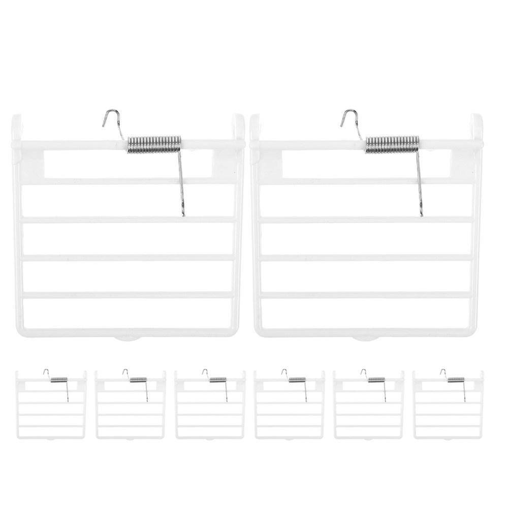 8Pcs Bird Cage Accessories Spring Door Replacement Plastic Gates for Small Pet Cages Parrot Finch Canary Birdcage Door Hardware