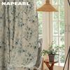1PC 70-80% Shading Painted Green Plant Printed Blackout Curtains American Pastoral Style Curtain For Bedroom Living Room Home Decor