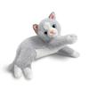 Lying Cat Plush Toy, Calico Cat Stuffed Animal, 45cm Soft Short Plush Doll for Kids, Birthday Gift