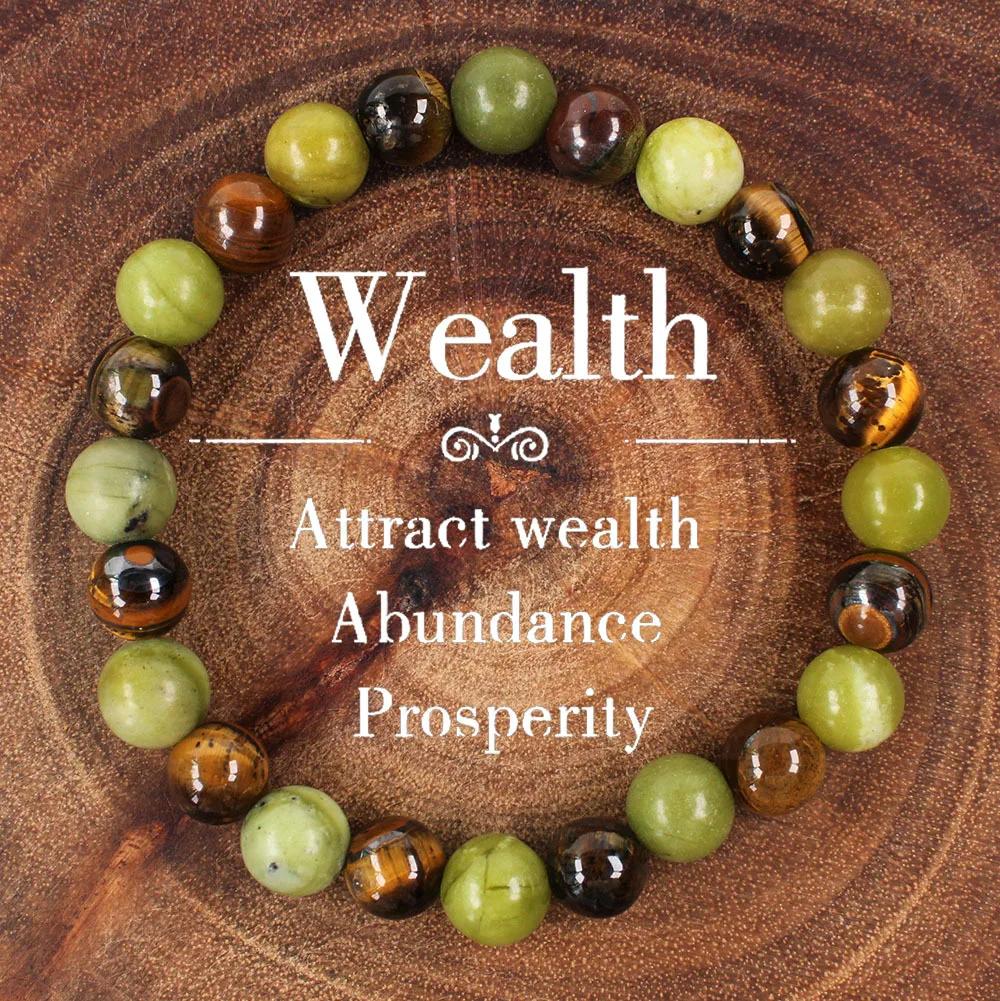 Браслет из натуральных камней и бусин для мужчин и женщин — облегчение боли, циркуляция крови и позитивная энергия