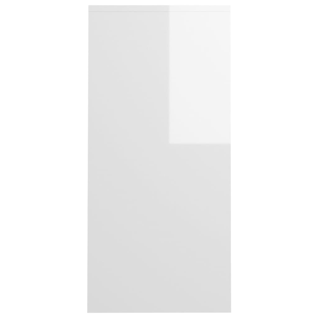 Glossy White Computer Desk 102.5 x 35 x 75 cm Particleboard