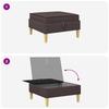 Storage Ottoman with Dark Brown Fabric