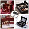 Pack of 2 Vintage Skeletons Key Lock Antique Zinc Alloy Cabinet Lock Without Mortise Designs for Decorative Furniture