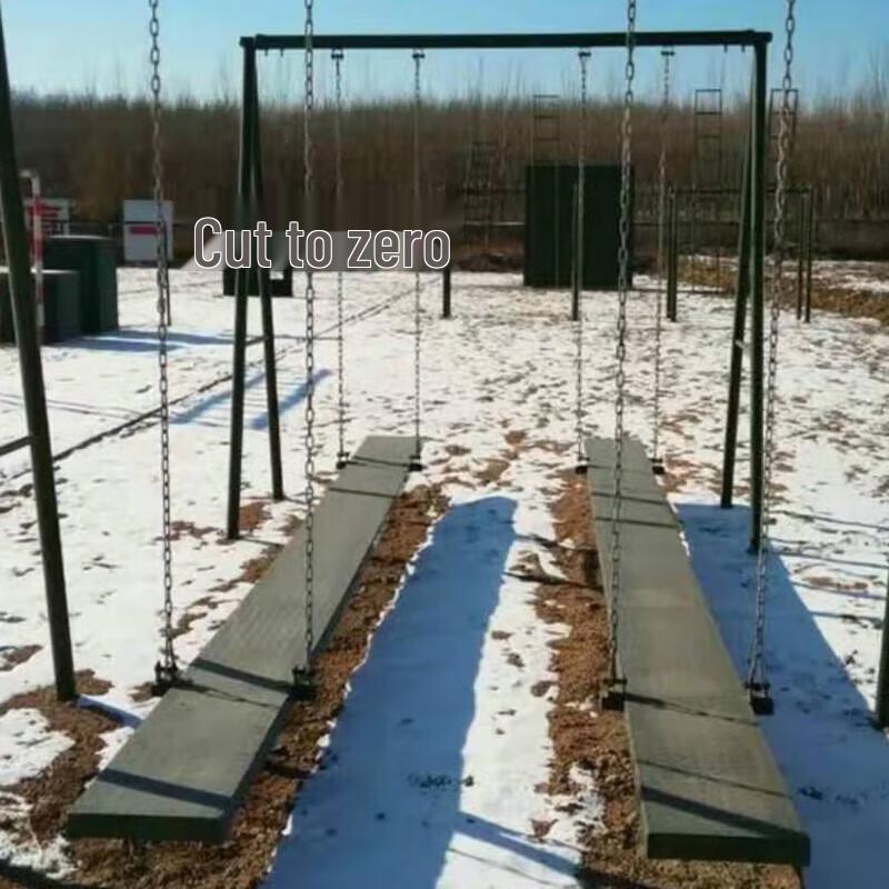 Double Wave Log Obstacle Course Training Equipment