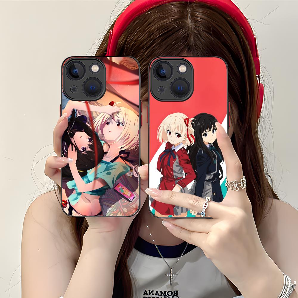 Чехол для мобильного телефона Lycoris Recoil Anime для iPhone 16 15 14 13 12 11 X XR XS 8 7 Pro Max Plus Mini Цветной Силиконовый Защитный