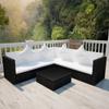 Day and Night - Day and Night 4-piece Garden Furniture Set and Black Synthetic Rattan Cushions