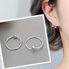 "Серьги с круглыми бусинами": Простые серьги-кольца из нержавеющей стали и гвоздики для женщин.