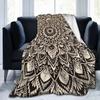 Mandala Throw Blanket Purple Mandala Flannel Throw Blanket for Women Soft Lightweight Air Conditioner Blanket for Bed Sofa Couch