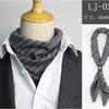 Men'S Scarf British Style Gray Striped Small Scarf Suit Autumn And Winter Men'S And Women'S Square Scarves