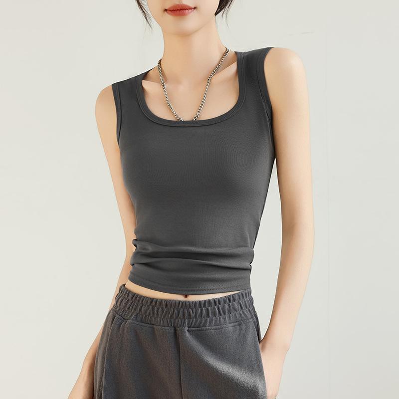 Стильная элегантность, мода, женский деловой повседневный жилет H349, майка-камисоль, женская летняя рабочая одежда с широкими плечами, облегающие белые топы