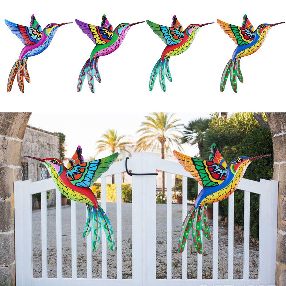 Indoor Outdoor Living Room Garden Backyard Wall Decoration Metal Hummingbird Art Craft Sculptures