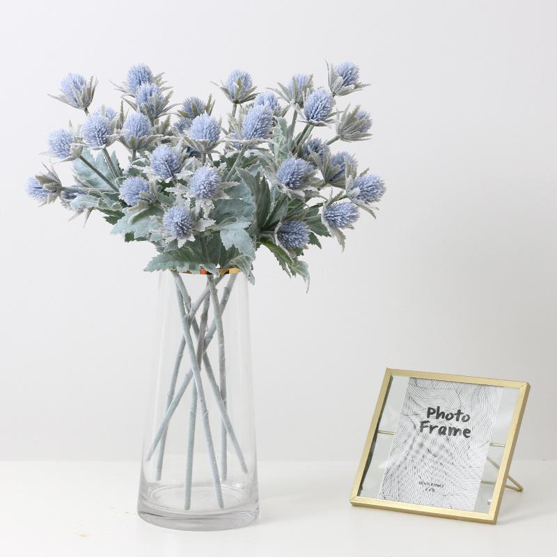 Simulation flower 6 heads celery simulation green plant home wedding soft decoration green plant flocking decoration