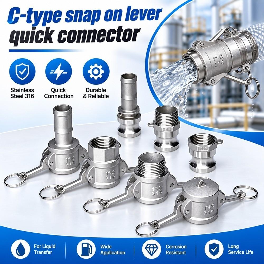 Ferrule Connection Camlock Coupling Thread Adapter for Water Oil Pump Pipe Systems