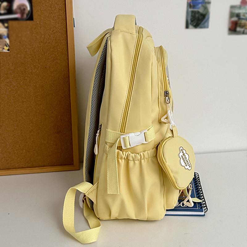 Новый рюкзак Dopamine Girl большой вместимости, многослойный, для студентов, облегчающий нагрузку, школьный рюкзак, кампусный стиль, простой однотонный рюкзак