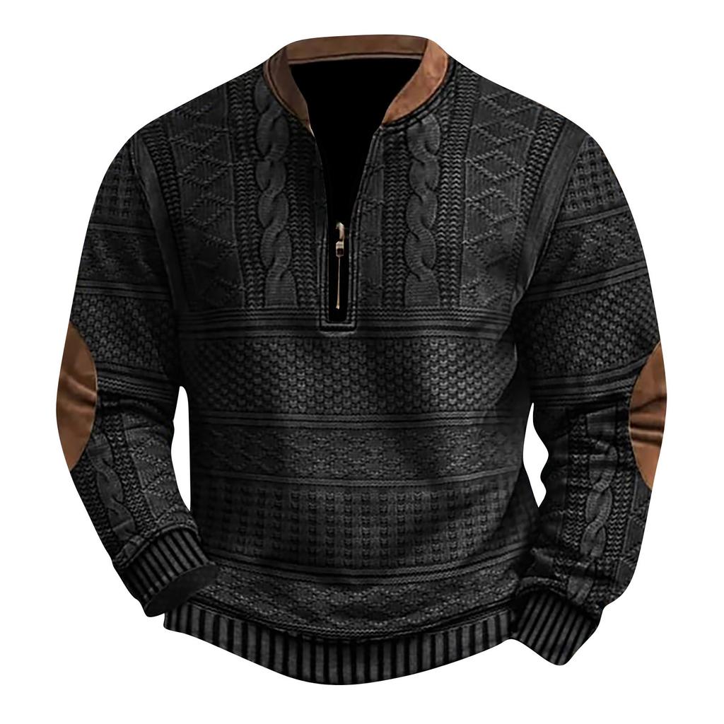 Мужская повседневная толстовка в стиле ретро с градиентным принтом