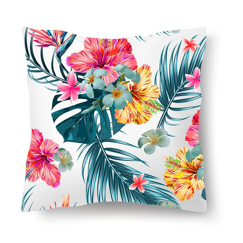 Набор с принтом тропических листьев для дома, гостиной, дивана, спальни, автомобиля, декоративная наволочка