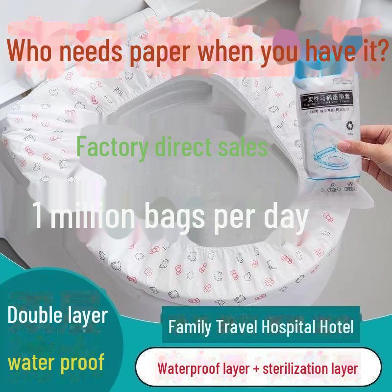 Portable Non-Woven Disposable Toilet Seat Cushion Set for Travel and Hotel Use