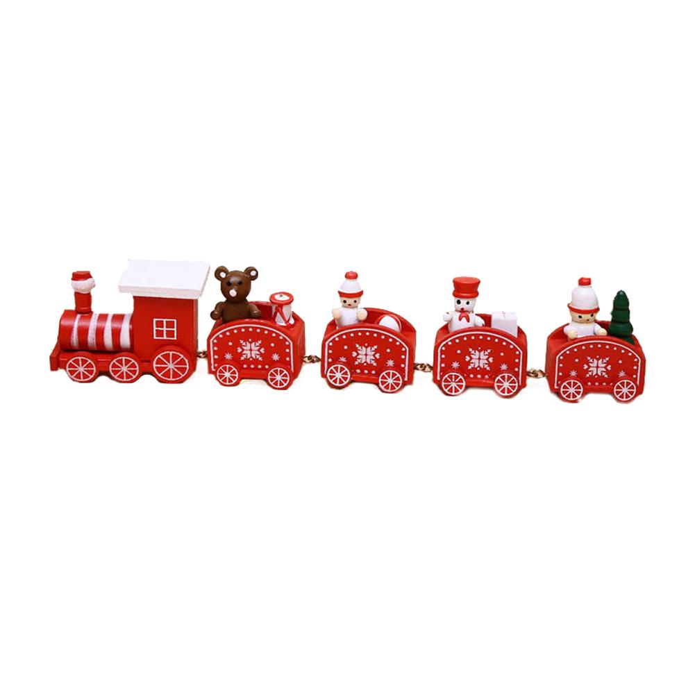 Puntos Christmas Smowman Bear Train Model Desktop Decoration Детская игрушка Рождественский праздничный подарок