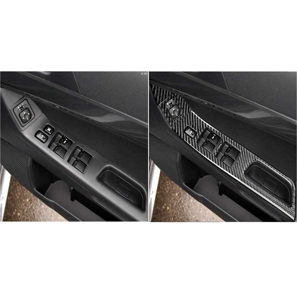 Carbon Fiber Window Lift Switch Panel Cover For Mitsubishi Lancer EVO 08-15 RHD